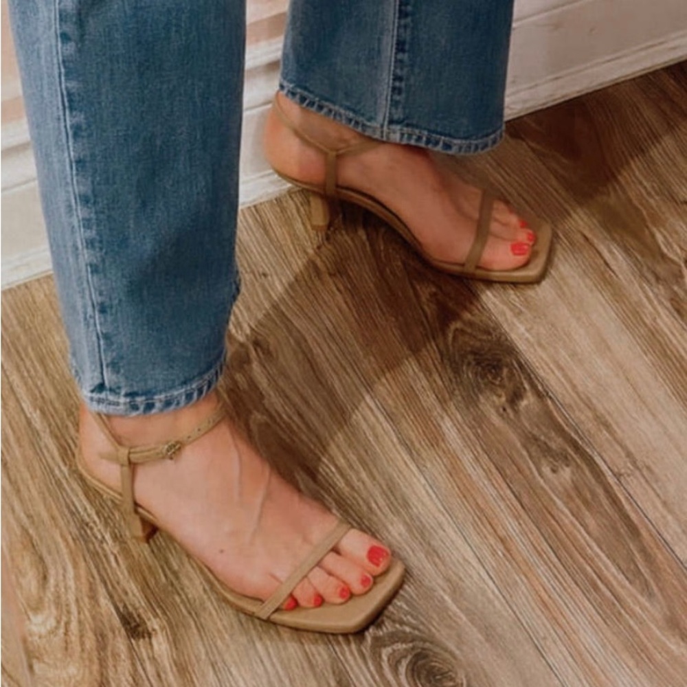 Anine Bing Invisible Tan Leather Strappy Sandal Size 7 US 37 EU